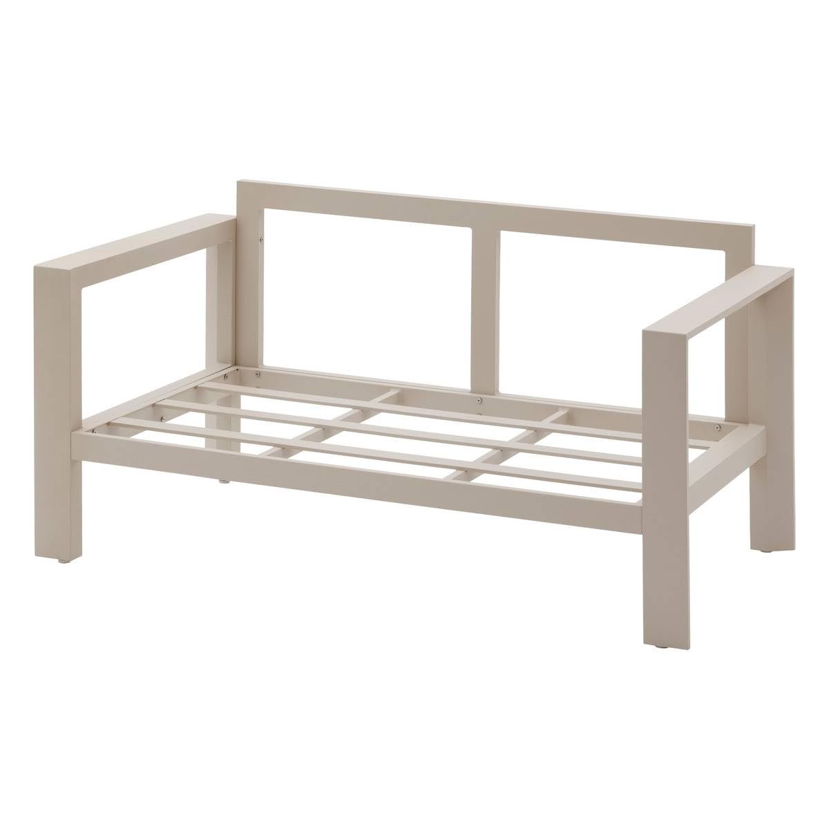 Hespéride - Canapé de Jardin Évasion Argile 2 Places Anti-Rouille 4 Coussins Déhoussables Inclus Mobilier d'Aménagement pour Terrasse Balcon Patio