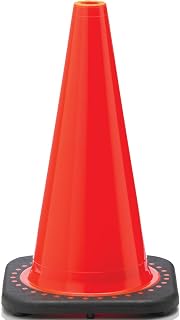 JBC Revolution Series RS45015C 18" Wide Body Traffic Cone - Crush-Proof, Self-Righting Orange Safety Cone
