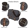 S-ZONE Men's Messenger Bag Crossbody Shoulder 15.6 Inch Laptop Vintage Canvas Briefcase Satchel for Work School Traveling Daily Use Multiple Pocket #4