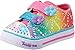 Skechers Kids Twinkle Toes Shuffles Sweet Steps Light-Up Sneaker,Rainbow Multi Flowers,9 M US Toddler