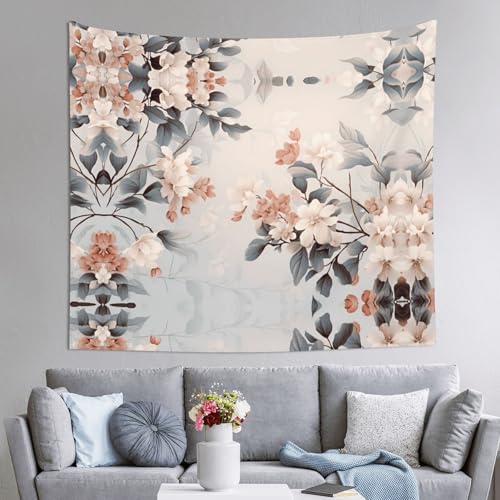 AKGFFDS Ramo de luz para tapiz con estampado de ramo de 60 x 51 pulgadas, suave, ligero para uso en interiores y exteriores. Para dormitorio, decoración de dormitorio, manta de playa, paños de picnic