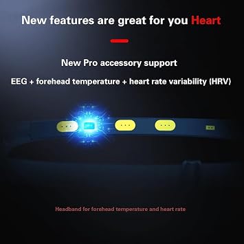 COYEUX Professional Version Biosensing Meditation Headband, Smart Brainwave Sensor Wearable, with 20 Applications, for Yoga, Meditation, More Concentrated