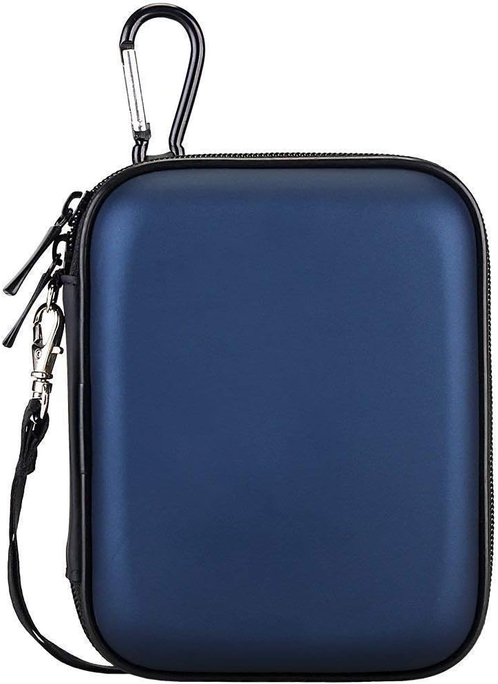Coque Rigide Pour Disque Dur Externe 2.5" - Protection Antichoc EVA - Poche Filet - Bleu