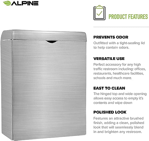 Alpine Industries 451-SSB Alpine Sanitary Napkin Receptacle thumb #4