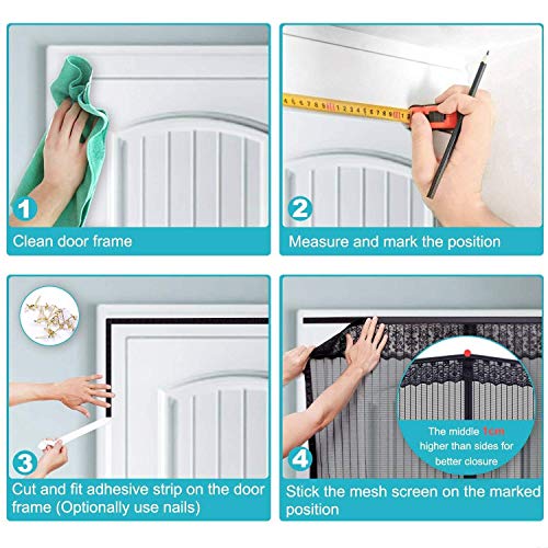 GUOGAI Magnetica per Zanzariera Zanzariere a Rullo...