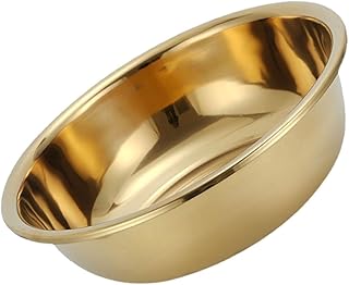 Large Stainless Steel Basin Thickened Washing Bowl Pitcher Round Dish Wa...