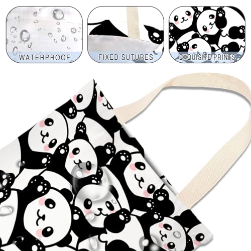 Image of Car Trash Bag Hanging No Snap Small Garbage Bag for Car Back Seat Cute Printed One-handed Strap Trash Bags Car Accessories-Panda Car Trash Bags