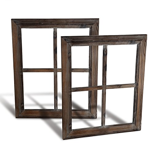 Cade Rustic Wall Decor-Home Decor Window Barnwood Frames -Room Decor for Home or Outdoor, Not For Pictures (2, 18.X21.5)