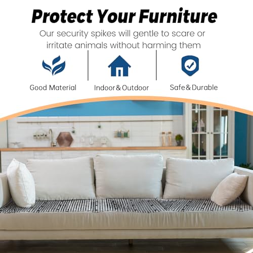 Hmyomina Tapete para gatos com espigões, tiras de espigão, proteção contra gatos, repelente de praga