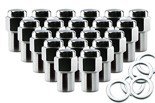 20 Lug Nuts 7/16-20 Chrome Flat Top Mag .75 Shank & Standard - Foto 3