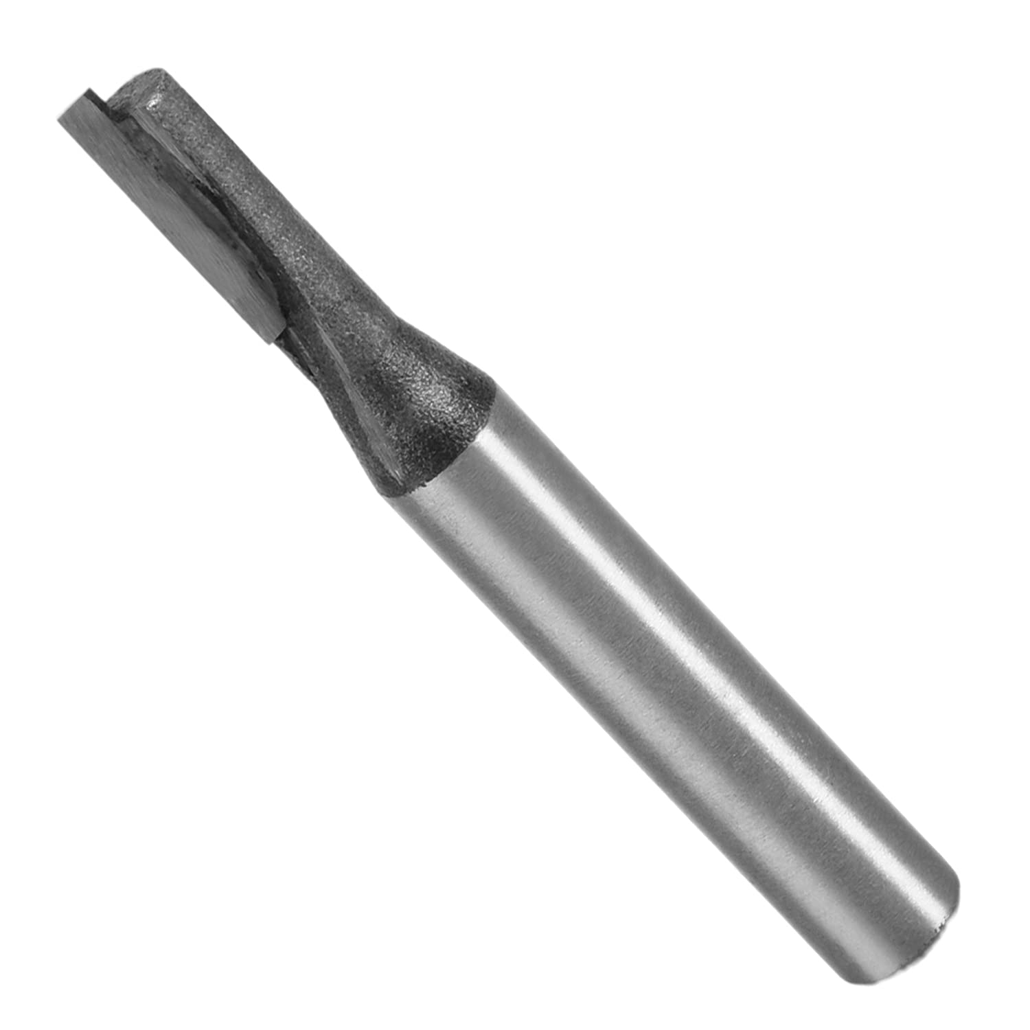 Utoolmart 1Pcs Straight Router Bit 3/16Inch Cutting Dia Double Flute Straight Bit With 1/4Inch Shank Cemented Carbide Milling Slotting Cutting Tools For Composite Materials Plywoods