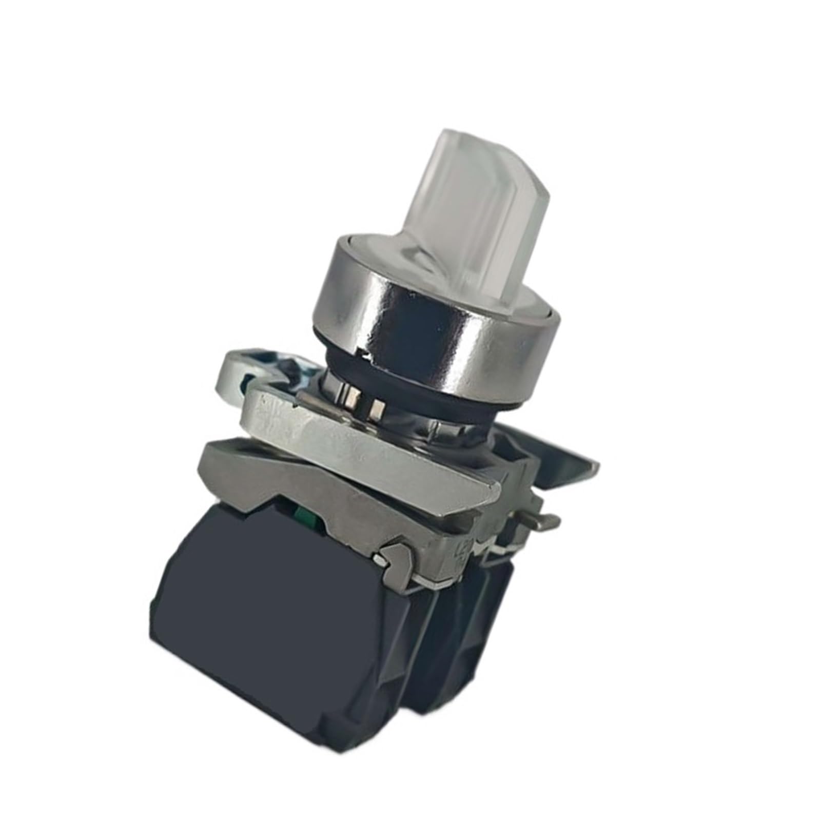 Selector switch XB4BK131G3 white three-position 2NO 110V Ø22 for industrial control