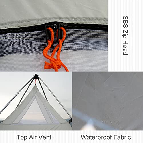 Campingtent, Outdoor Canvas Camping Piramide Tipi Tent Volwassen Indiase Tipi Tent voor 2~3 Personen, Gemakkelijk op te zetten Piramide Tent 4-seizoenen Volledige verduisterende Familie T hopeful - Afbeelding 6
