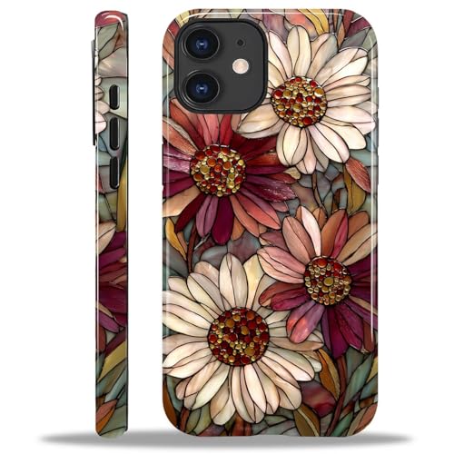 Coque pour iPhone 11 silicone rigide motif floral protection intégrale double couche