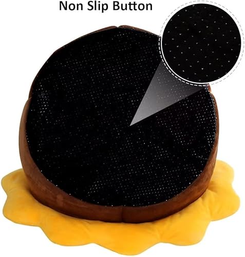 Miniatura 5 de Camas para gatos de interior  Cama pequeña para gatos con parte inferior antideslizante, cueva en forma de girasol para gatosperros con juguete