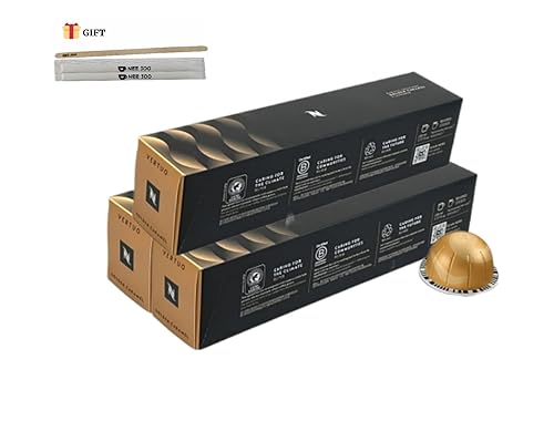 Miniatura 1 de VertuoLine Caramelo dorado (7.7 onzas), 30 cápsulas de café galletas de caramelo, café en cápsulas con agitador