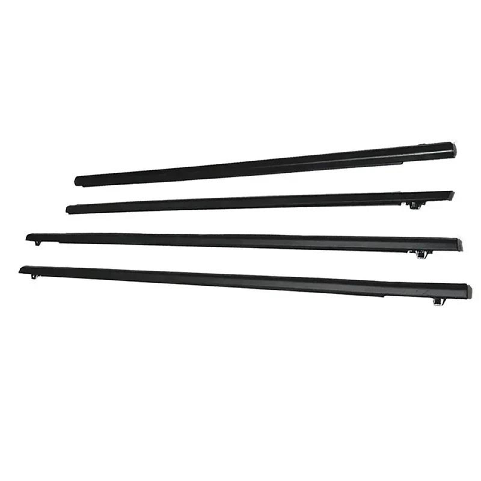 Car Weather Stripping for Fit 2009-2014 4Pcs Car Door Window Glass Rubber Weatherstrips Waterproof Sealing Strip