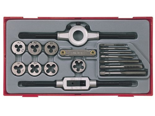 Teng TTTD17 Rethreading Tap en Die Set (17 stuks) door Teng