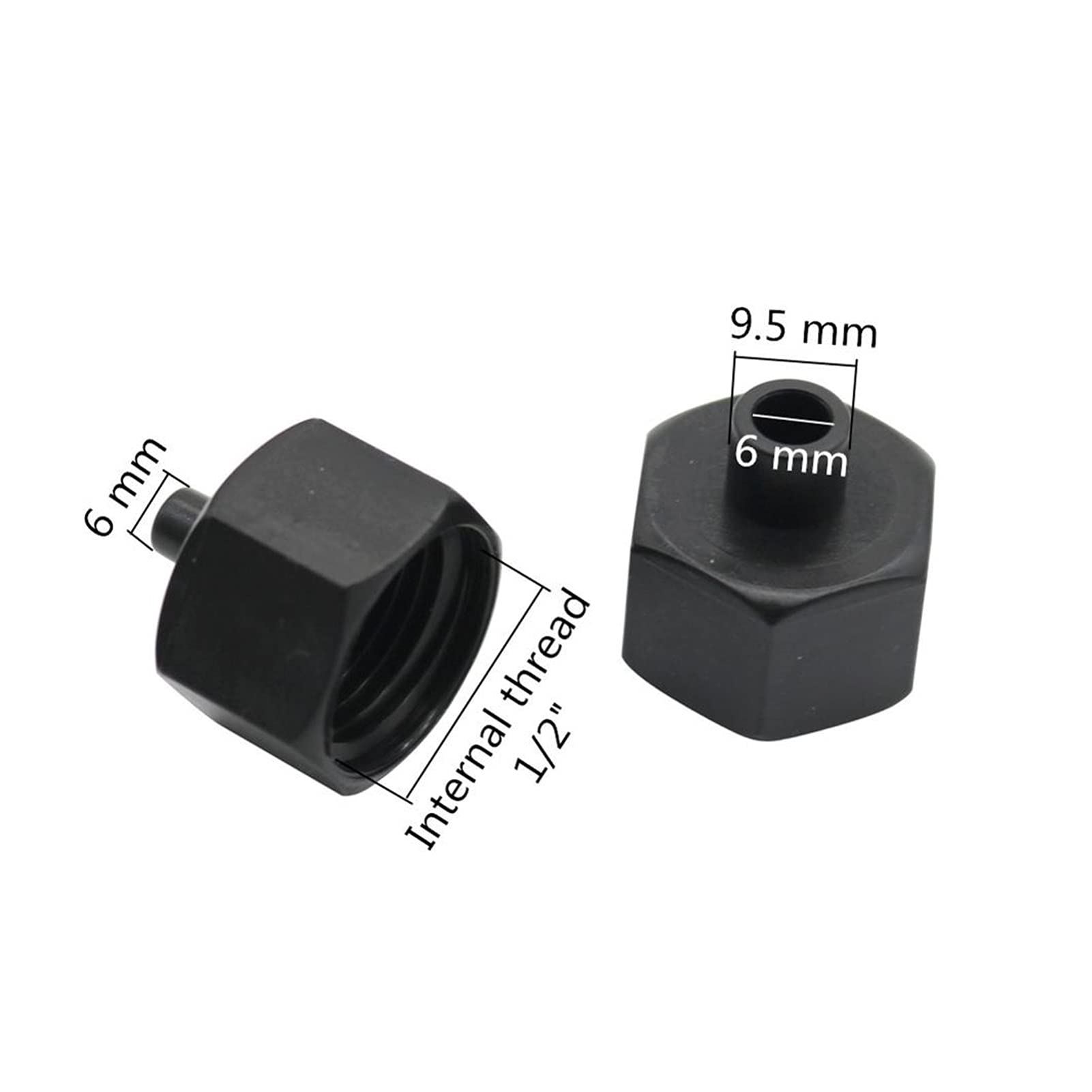 Adapter złącza węża, 200 szt. 6 mm do 1/2 cala gwint żeński złącze do wody ogrodowej dysza do systemu nawadniania ogrodowego złącze do zraszacza