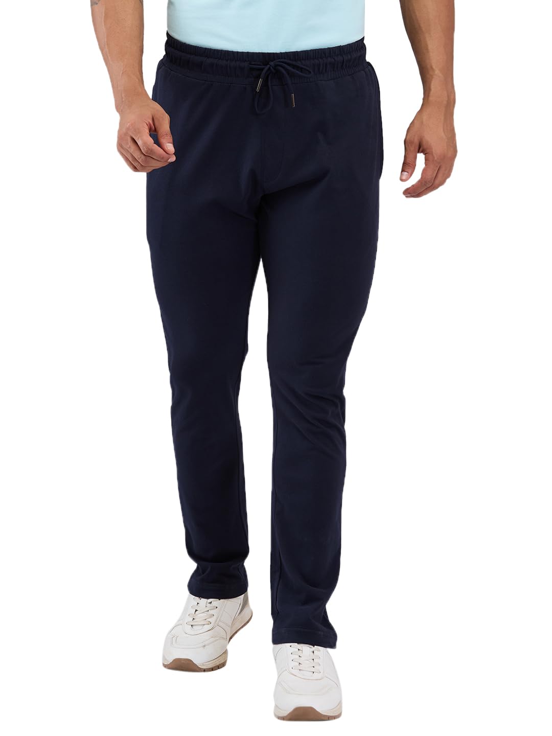 raymond Men Mid Rise Sleepz Regular Fit Solid Pattern Pure Cotton Flat Front Trackpant-picture-13