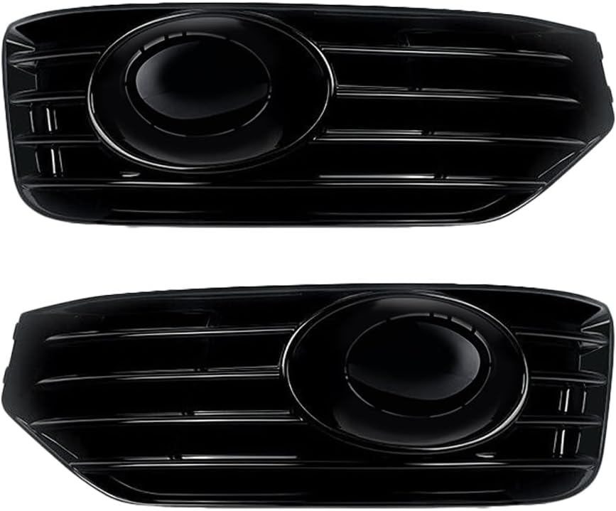 Fog Light Bumper Covers Pair, Front Bumper Fog Light Cover Grilles, Compatible with VW 2010-2015 T5 Transporter Caravelle (ONLY for Sportline Splitters), without Holes