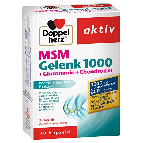 Preisvergleich Produktbild Doppelherz aktiv MSM Gelenk 1000 + Glucosamin + Chondroitin, 3er Pack (3 x 40 Kapseln)