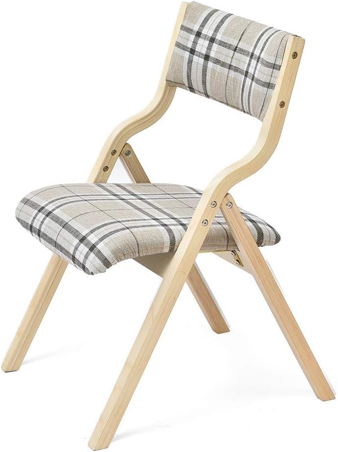 Chaise salle à manger pliable gain de place à rayures et dossier pour dortoir
