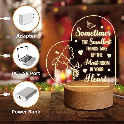 Ywkuiev Inspirational Funny Winnie The Pooh Clear Acrylic Night Light Desk Decorative Sign, Home Bedroom Office Positive Plaque Decor Sign for Friend, Sister, Coworkers Birthday Gift by Ywkuiev - Used condition - Image 3