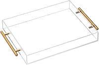 Vista 12 de Bandeja acrílica con mango incrustado, 10x15 pulgadas, blanco