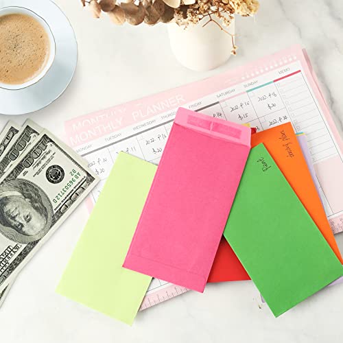 Granhoolm 200 Pack Large Cash Envelopes 3.5 X 6.5 Inch,Money Envelopes For Cash,Cash Envelopes For Savings Plan,Cash Envelopes For Budgeting(Color) #TOP4