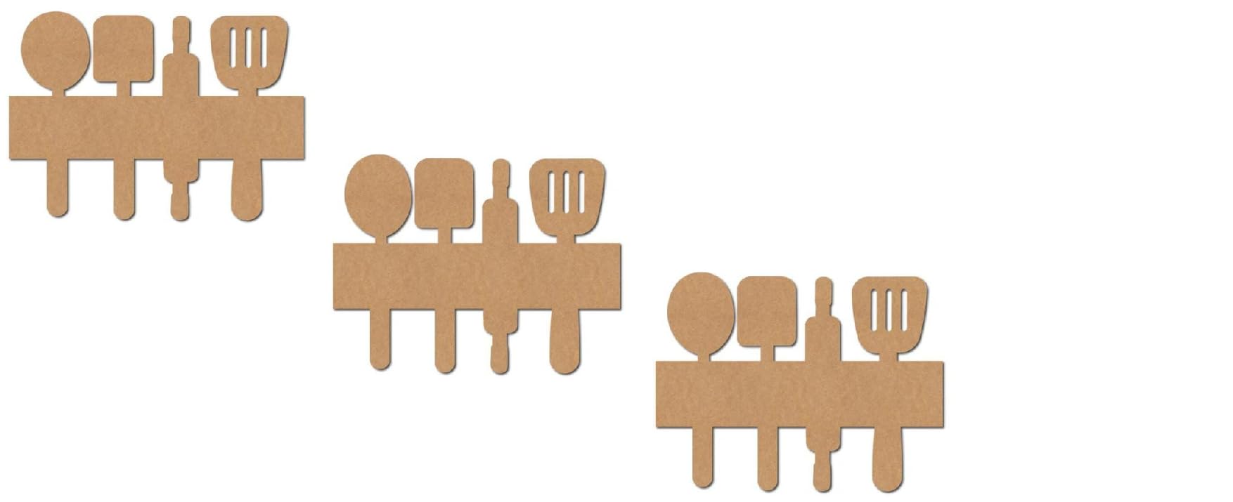 MGM Products MDF Cutout of Spatula Decor Pack of 3 Size 25.5 cm / 3 mm/DIY Kitchen Decor/DIY Kitchen Fridge Magnet/Ready to Paint-image-48