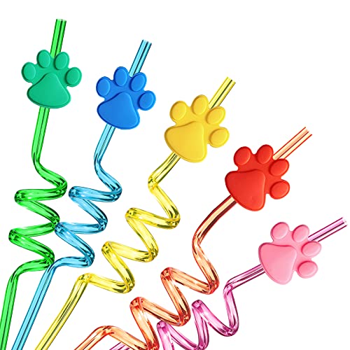 Set de 24 pitillos reutilizables con diseño de huellas miniatura 1