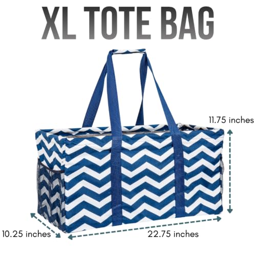 Image of Extra Large Utility Tote Bag - Oversized Collapsible Pool Beach Canvas Basket