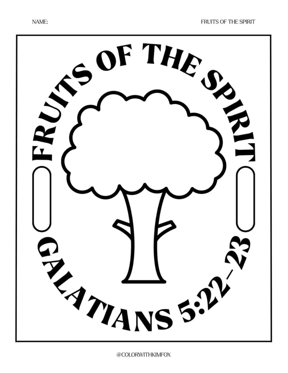 The Fruits of the Spirit: Coloring Book
