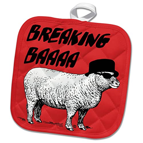 3Drose Good Sheep Breaking Baaa Fun Sheep Illustration - Potholders (Phl_353237_1) #TOP10