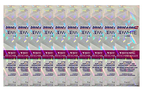 10x Blend-A-Med 3D White Luxe Whitening Beschleuniger 75 ml, Original Zahnaufhellung