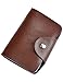 Aladin Unisex Small Leather Credit Card Holder with 26 Plastic Card Slots Coffee