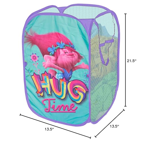 Image of DreamWorks Trolls Pop Up Hamper with Durable Handles, 21 inchH x 13.5 inchW