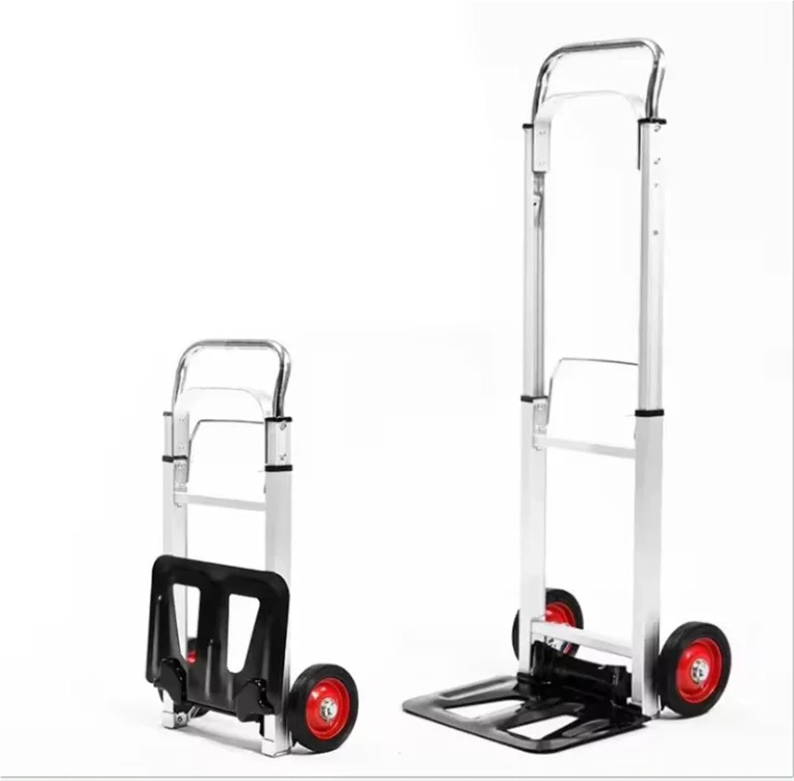 Carrito Carretilla Carro de Transporte Camión Plegable la Carretilla Mano la Carga Aluminio Marco 90KG para Cuatro Ruedas