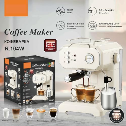 Cafetera espresso automática con vaporizador y capacidad 1.5 L miniatura 4