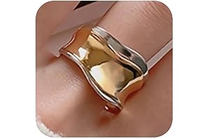 Adjustable Chunky Two Tone Rings for Women