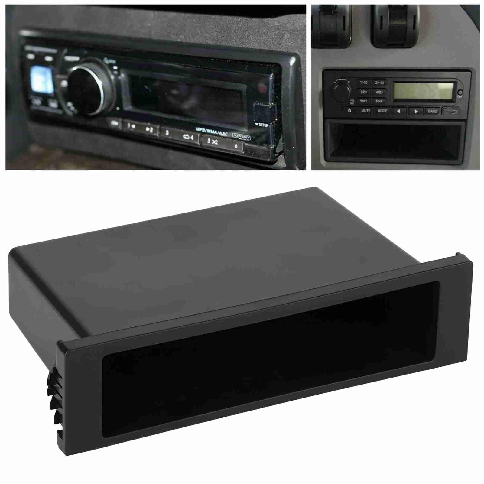 Kieszeń na Radio Stereofoniczne do Przechowywania w Desce Rozdzielczej Organizer do Wnętrza Samochodu Kieszeń na Radio Stereo, 1-dinowy Schowek na Radio Samochodowe Stereo
