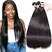 Bestsojoy 8A Brazilian Virgin Hair Straight 4 Bundles Brazilian Human Hair Extensions 100% Unprocessed Human Hair Weave Natural Color (20 22 24 26)