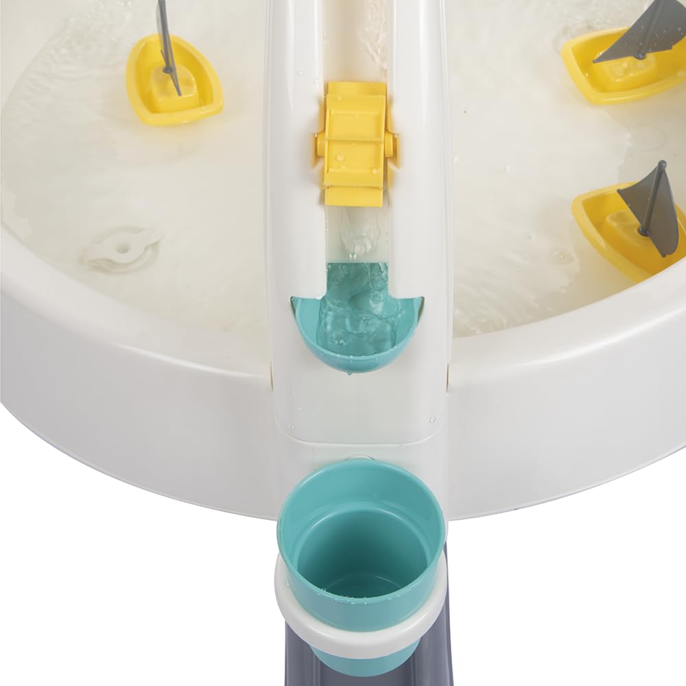 DOLU Table à Sable et à Eau Amusante pour Enfants, Table d'activités pour Jeux d'eau et de Sable, Blanc/Gris, à partir de 24 Mois, 82 x 98 x 98 cm