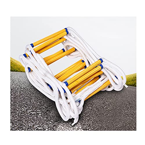GJZDPMY Fire Escape Rope Ladder for Windows & Balconies, 2-6 Story Flame Resistant Safety Rescue Ladder, Reusable with Hook, Easy to Use, 3/5/8/10m Lengths Available