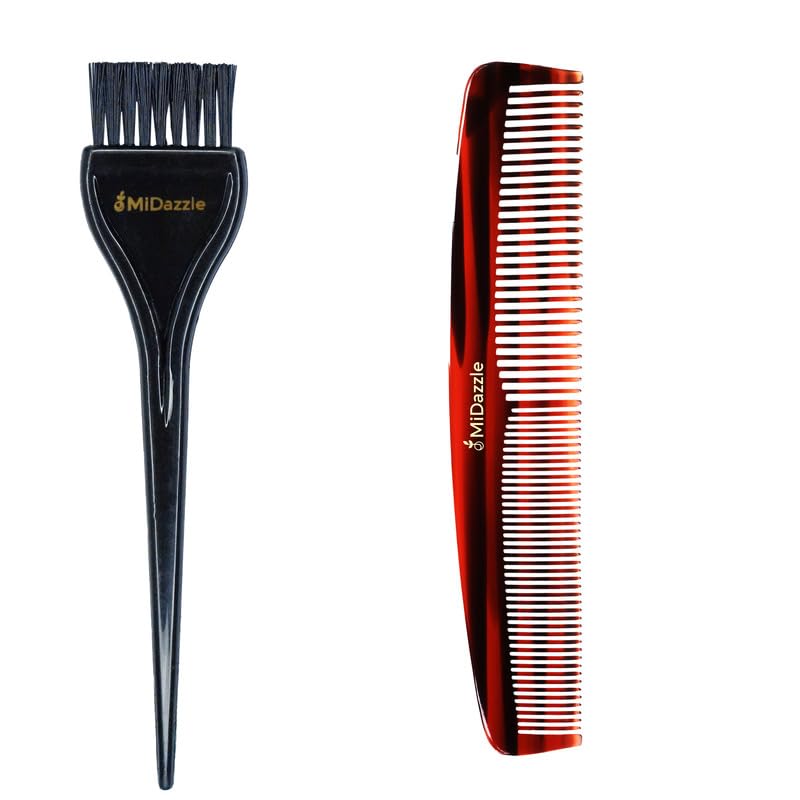Image of Midazzle Hair Dye Brush With Handmade Comb (Large) - Set of 2