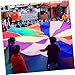 WOONEKY Play Parachute Rainbow Umbrella for Outdoor Activities Kindergarten Team Games Durable Design in Colors for Group Exercise and