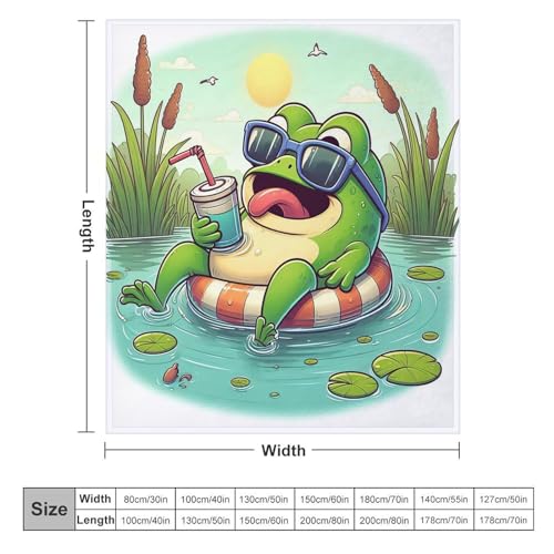 Plaid doux grenouille flannel le cadeau idéal chaud et doux