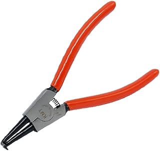 Aexit External Bent Pliers Nose Clip Ring Circlip Pliers Snap-Ring Pliers PVC Handle