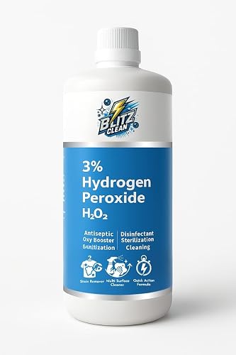 BLITZ CLEAN Hydrogen Peroxide Solution 3% (500 ml) | Multi-Purpose Cleaner & Disinfectant | Antiseptic, Surface Sanitizer & Stain Remover for Home & Personal Care
